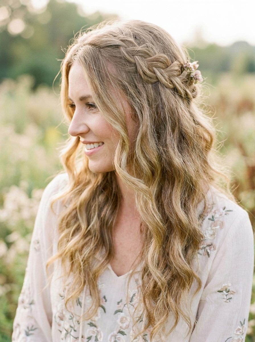 Boho Half-up Braids - flechtfrisuren